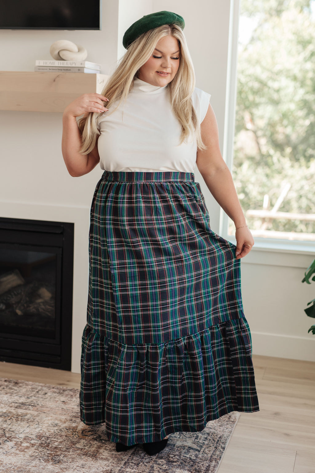 Plaid Perfection Maxi Skirt in - Bottoms photo