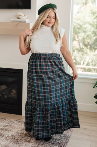 Plaid Perfection Maxi Skirt in - Bottoms photo
