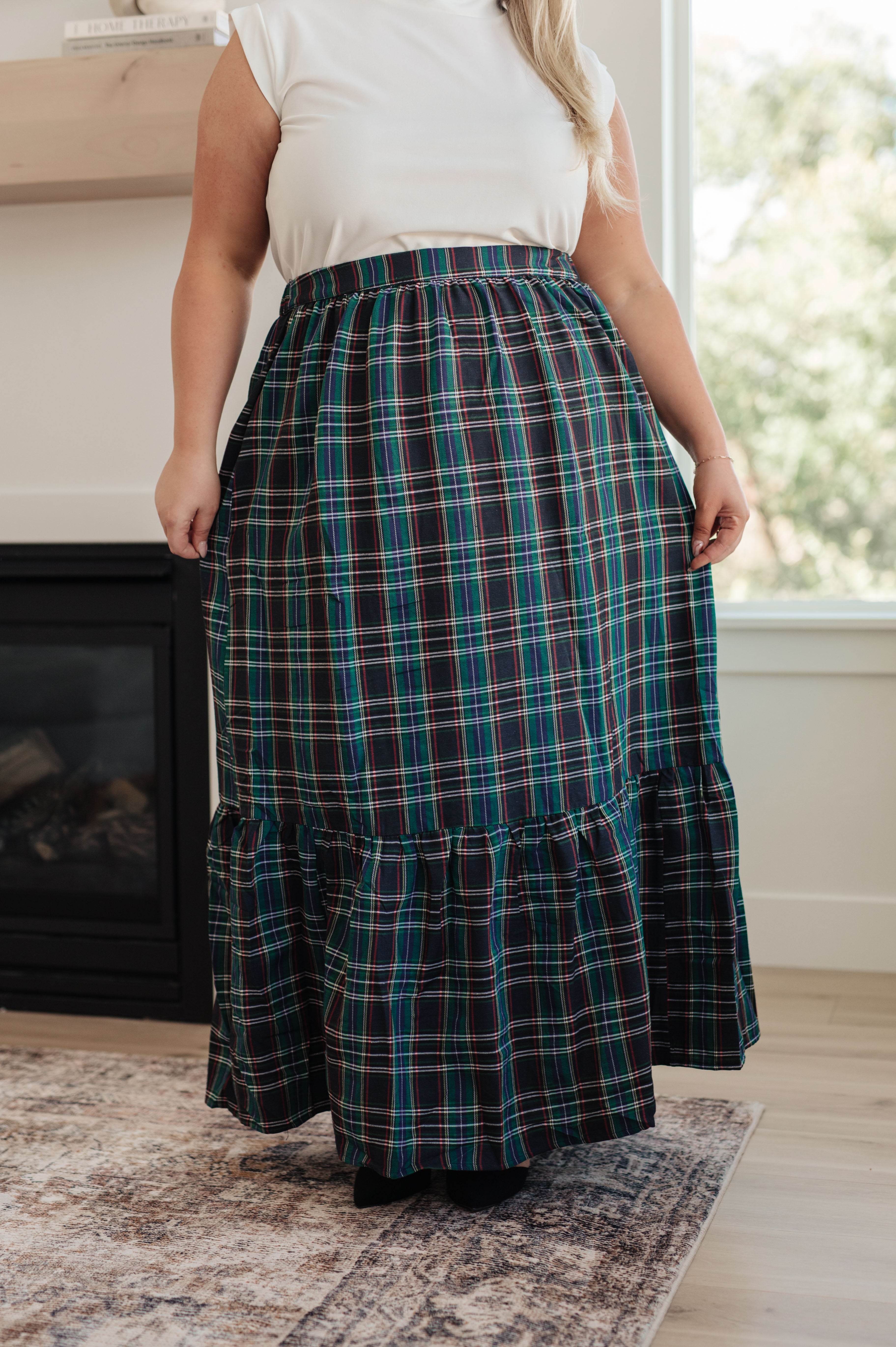 Plaid Perfection Maxi Skirt in - Bottoms photo