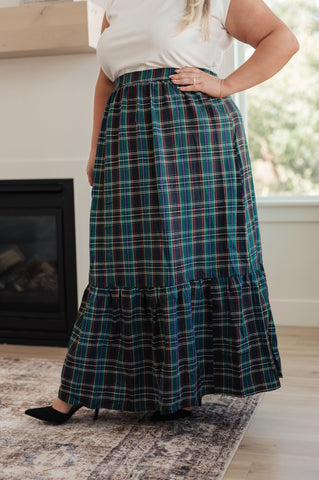 Plaid Perfection Maxi Skirt in - Bottoms photo