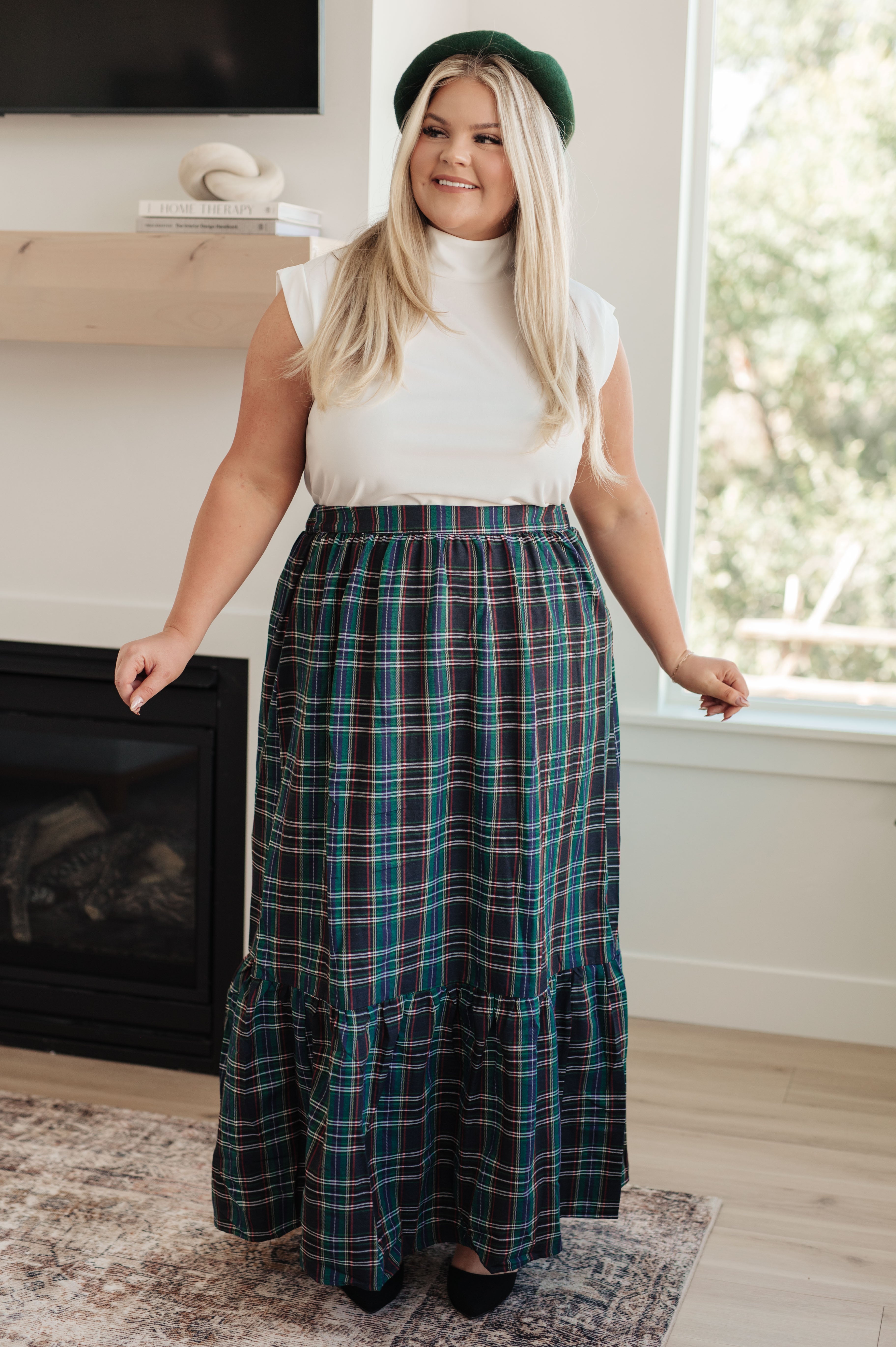 Plaid Perfection Maxi Skirt in - Bottoms photo