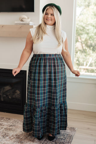 Plaid Perfection Maxi Skirt in - Bottoms photo