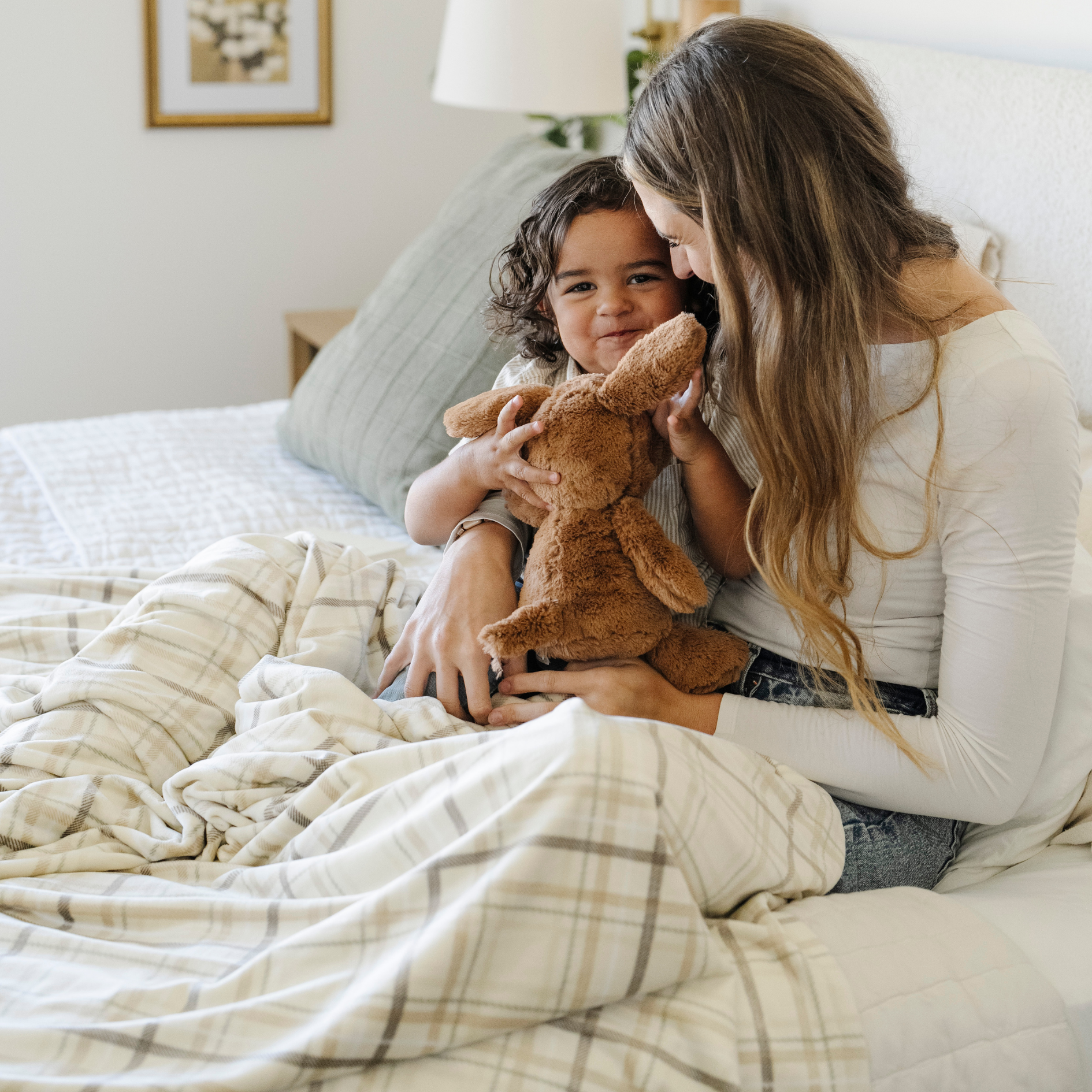 MINKY STRETCH THROW BLANKETS in Plaid - photo
