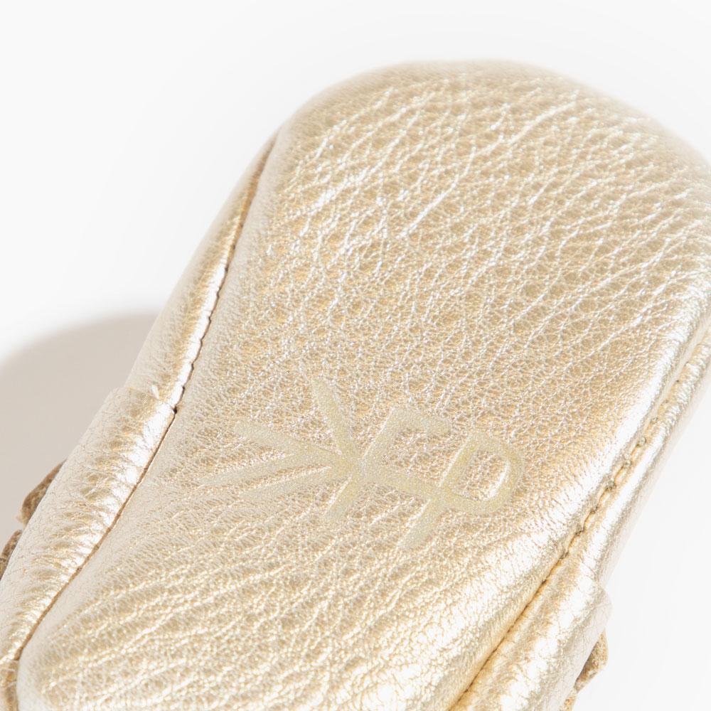 Freshly Picked Platinum Moccasin Baby Shoe in - Moccasin photo