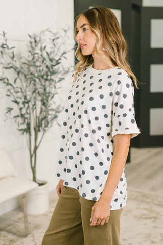 Pretty in Polka Oversized Drop Shoulder Tee in - Womens photo