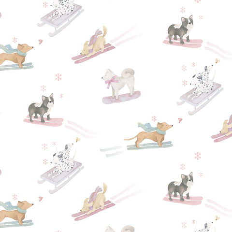 Ski Pups Girl Baby Blanket