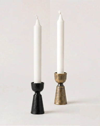 Foundry Hand-Forged Iron Candle Stand in Brass Finish - Candle Holder photo
