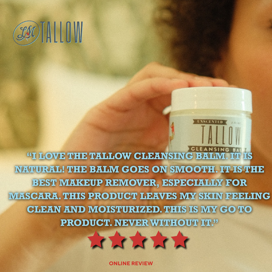 Unscented Tallow Cleansing Balm | Natural Makeup Remover & Deep Moisturizing Cleanser | Grass-Fed Beef Tallow with Castor Oil in - Body Cream/Lotion photo
