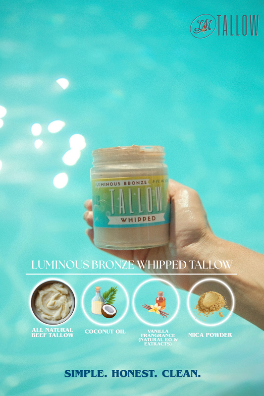 Luminous Bronze Whipped Tallow Moisturizer - Natural Bronzing Body Butter with Mica in - Body Cream/Lotion photo
