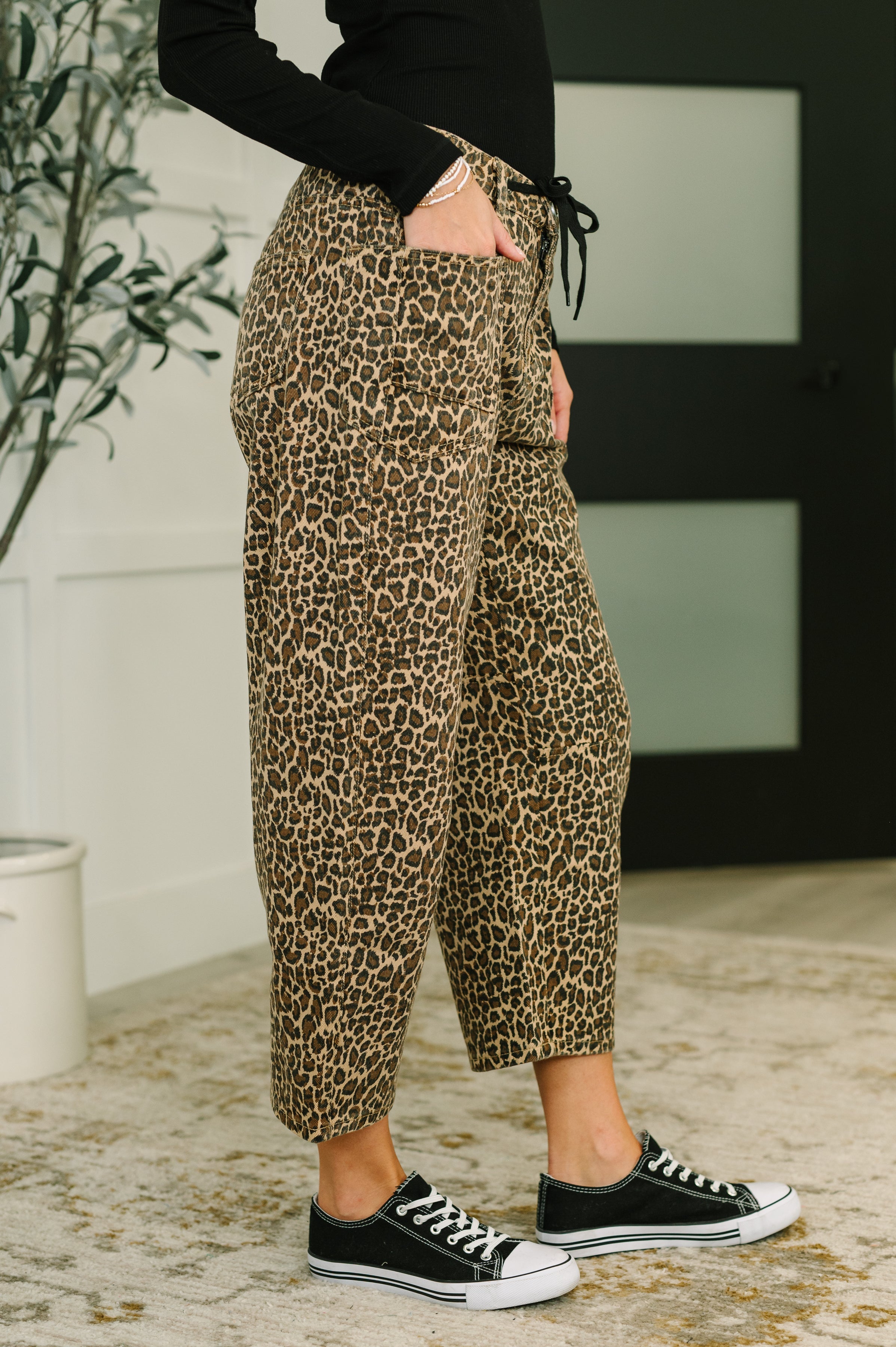 Prowl Power Barrell Ankle Crop Jean in Khaki - SwagglyLife Home & Fashion