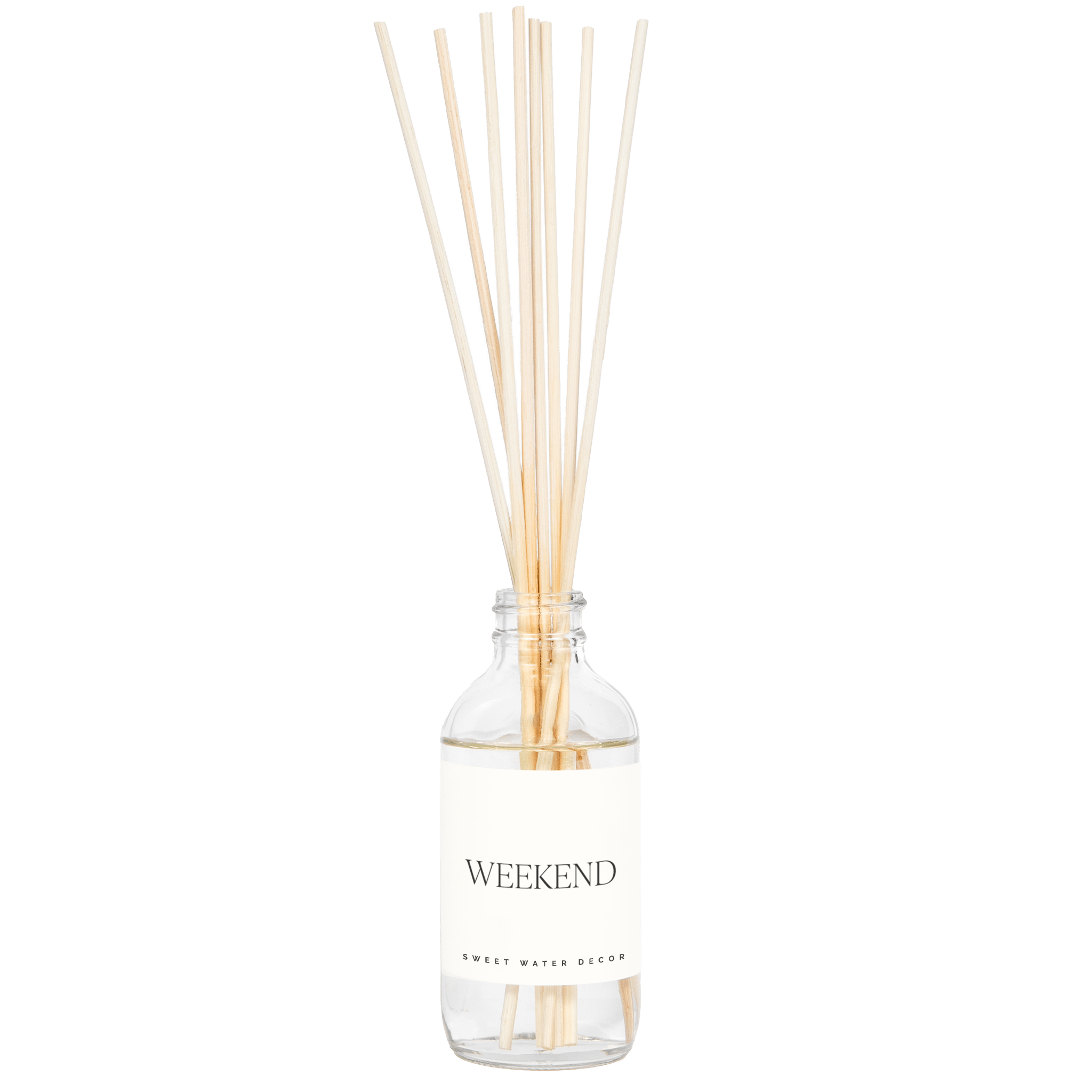 Sweet Water Decor Weekend Clear Reed Diffuser | 3.5oz Scented Oils | Handmade in USA | 4+ Month Scent in - Reed Diffusers photo