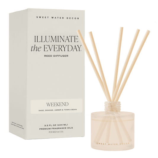 Weekend White Translucent Tinted Glass Jar Reed Diffuser in - Reed Diffusers photo