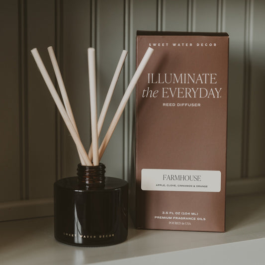 Farmhouse Amber Tinted Glass Jar Reed Diffuser in - Reed Diffusers photo