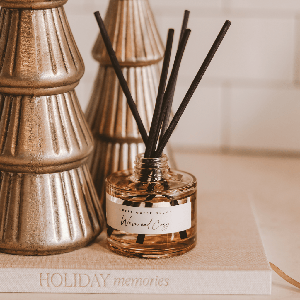 Warm and Cozy Tinted Glass Jar Reed Diffuser - SwagglyLife Home & Fashion