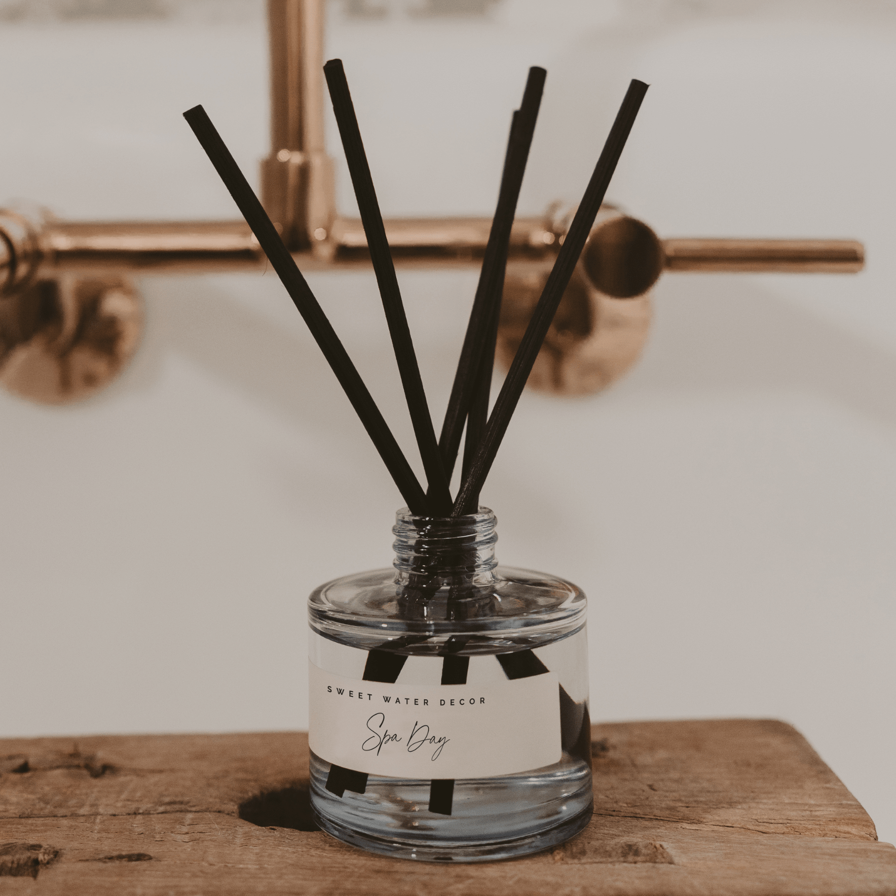 Spa Day Blue Tinted Glass Jar Reed Diffuser in - Reed Diffusers photo