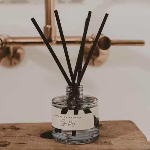 Spa Day Blue Tinted Glass Jar Reed Diffuser in - Reed Diffusers photo