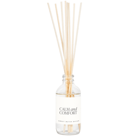 Calm and Comfort Clear Reed Diffuser (Self Care Lavender and Eucalyptus) in - Reed Diffusers photo