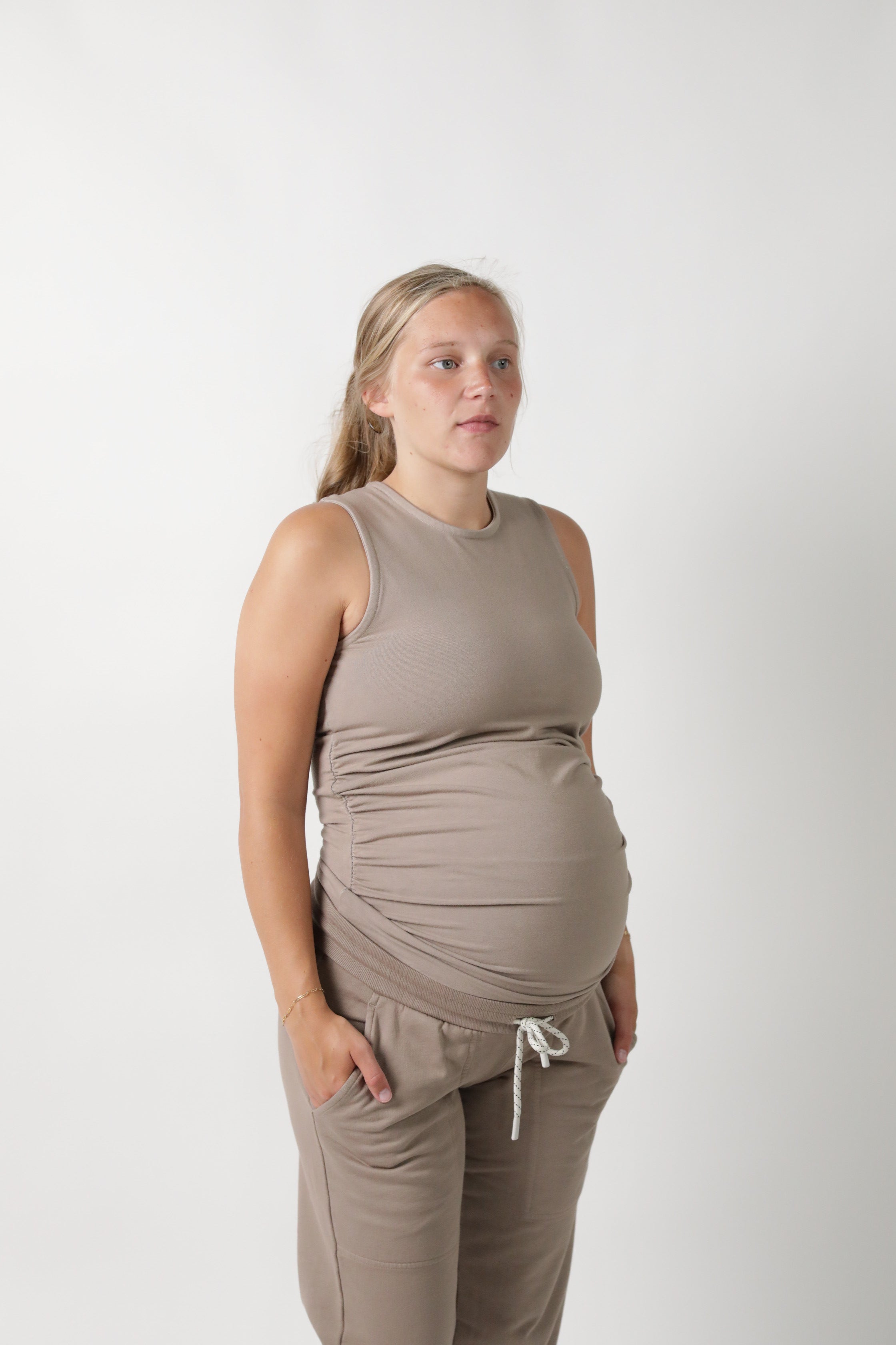 BLAIR || HIGH NECK MATERNITY TANK in - photo
