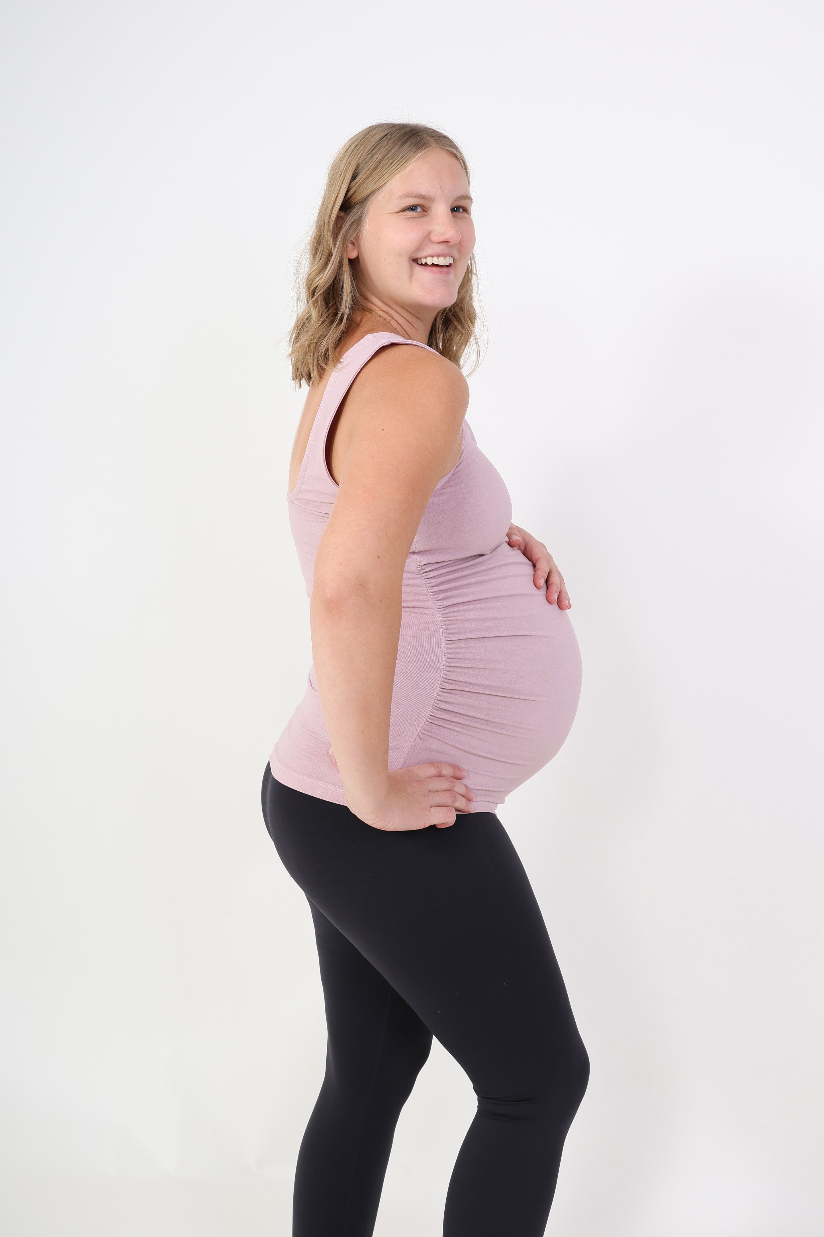 FRANKIE || SCOOP NECK MATERNITY TANK in - photo