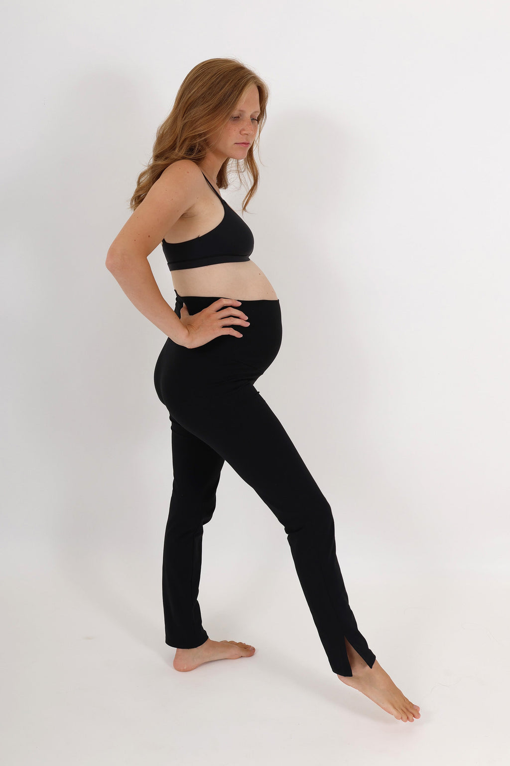SILEA™ Everyday Style Side Slit Hi-Rise Maternity Legging in - photo