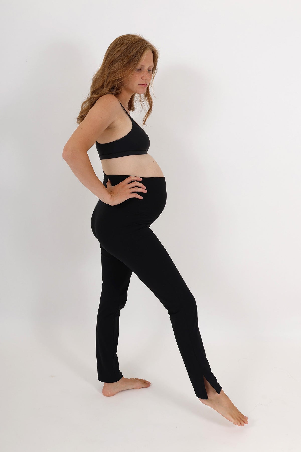 SILEA™ Everyday Style Side Slit Hi-Rise Maternity Legging in - photo
