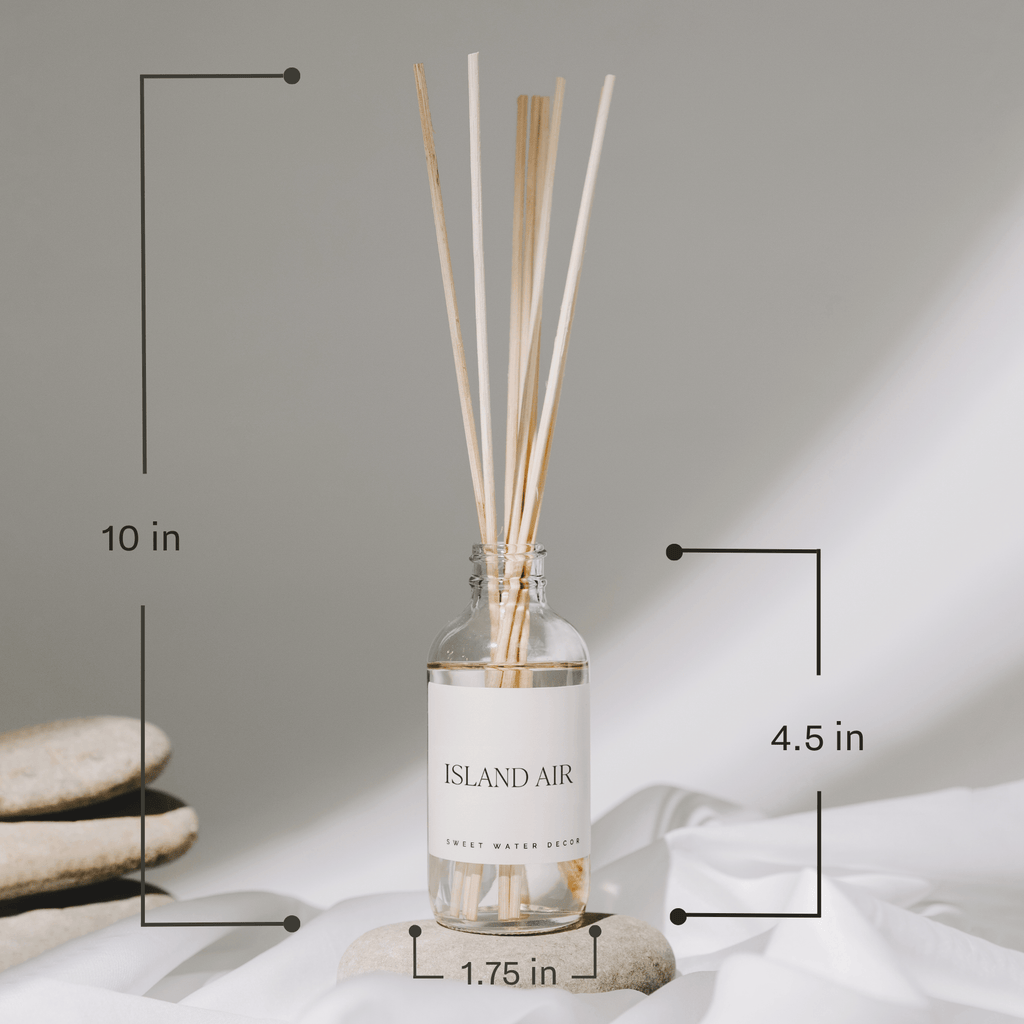 Sweet Water Decor Weekend Clear Reed Diffuser | 3.5oz Scented Oils | Handmade in USA | 4+ Month Scent in - Reed Diffusers photo
