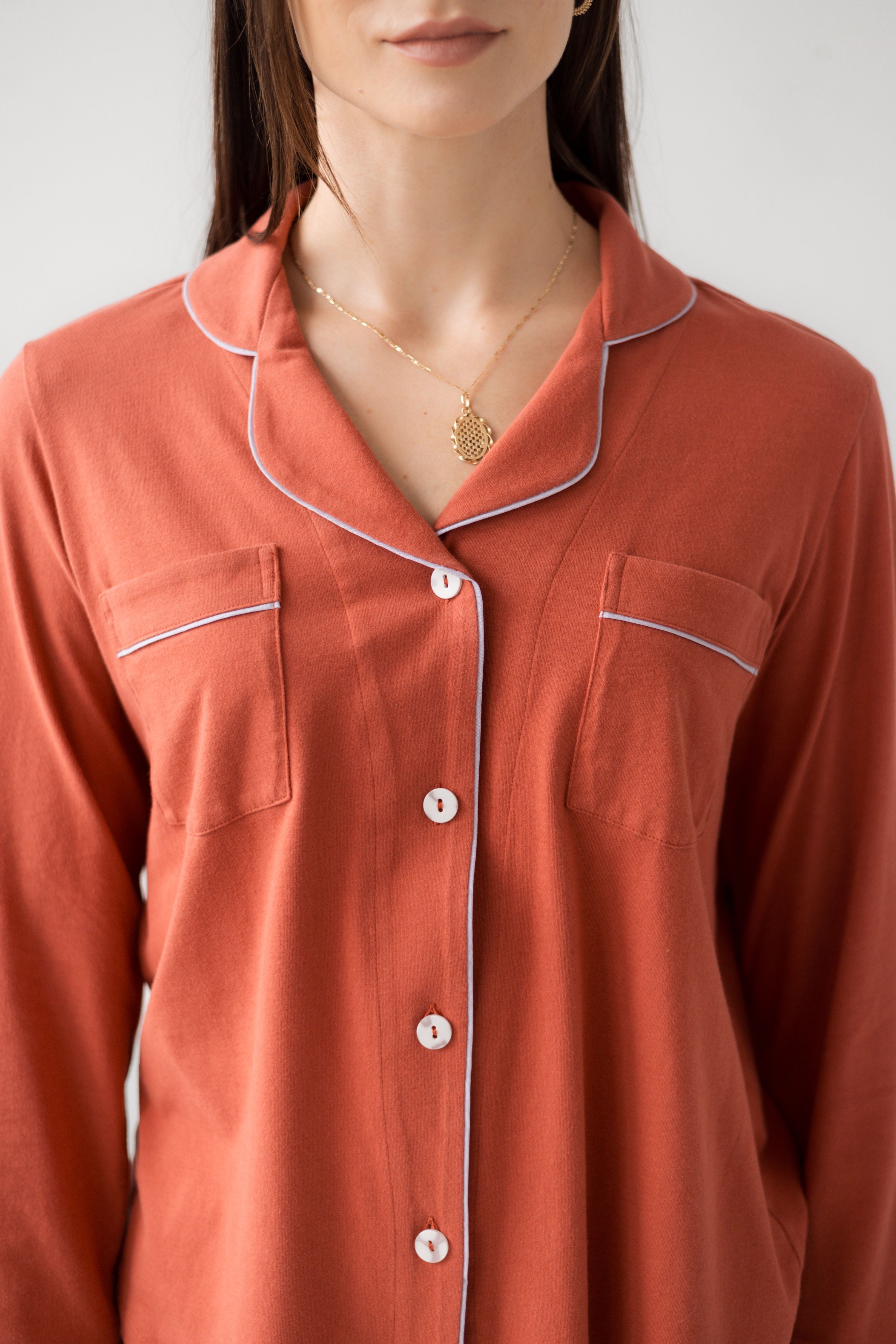 Classic Luxury Pajamas in Brushed Pima Cotton in Rasperry Tea Lavender - PAJAMAS photo