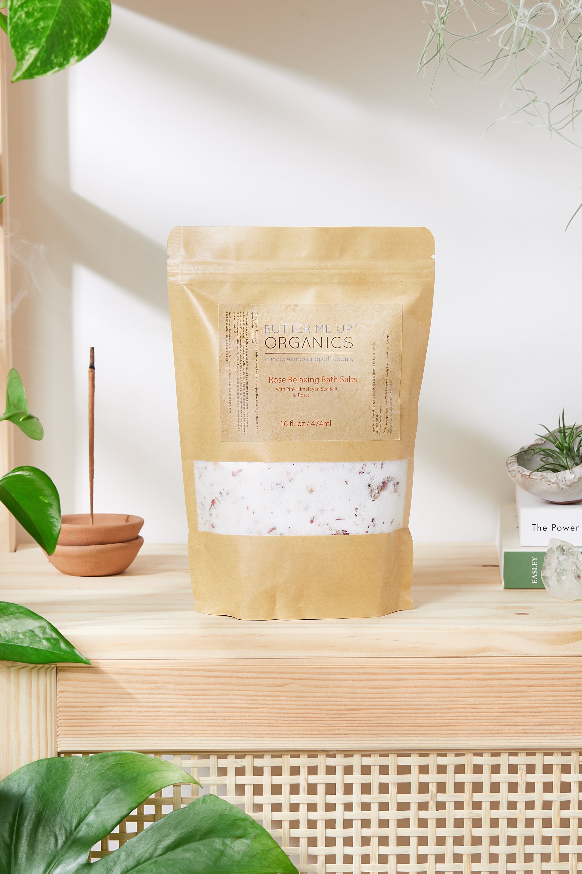 Organic Rose Salt Soak / Epsom Salt Soak / Pink Himalayan Sea Salt / Rose Absolut / Spa Gift / Butter Me Up Organics in - Bath photo