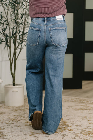 Roseanne High Waist Rigid Magic Column Straight Destricted + Adjustable WS Tabs in - Womens photo