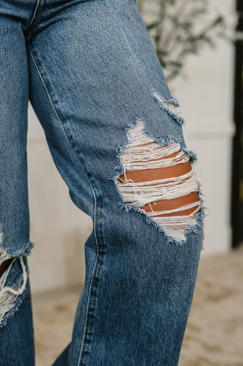 Roseanne High Waist Rigid Magic Column Straight Destricted + Adjustable WS Tabs in - Womens photo