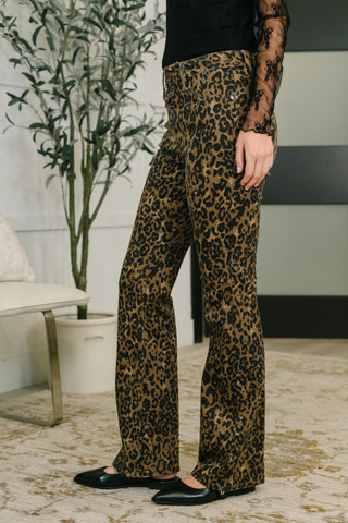 Roxy High Waist Bootcut Leopard Print in - Womens photo