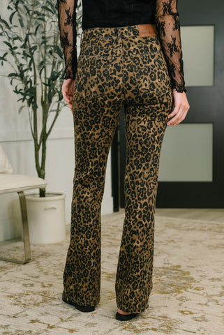 Roxy High Waist Bootcut Leopard Print in - Womens photo
