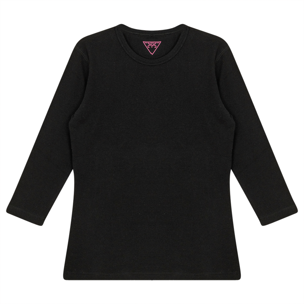 24/7 Rib Basic Crew Neck Tee Shirt in White - Ladies Pullover photo
