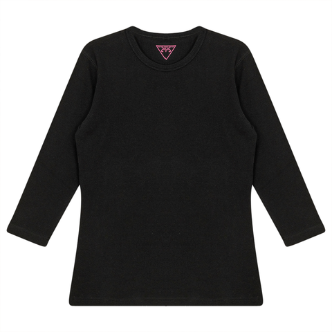 24/7 Rib Basic Crew Neck Tee Shirt in White - Ladies Pullover photo