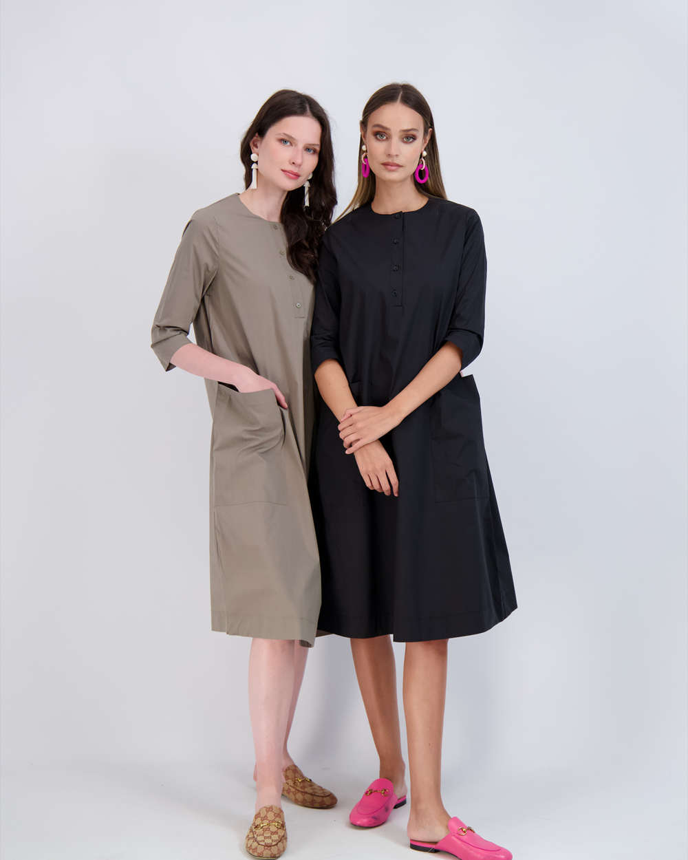 Shirt Dress With Pockets in - Ladies Dress photo