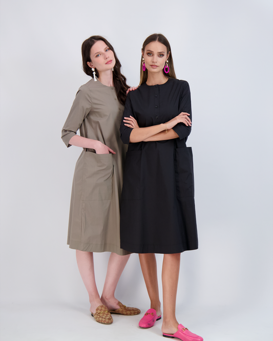Shirt Dress With Pockets in - Ladies Dress photo