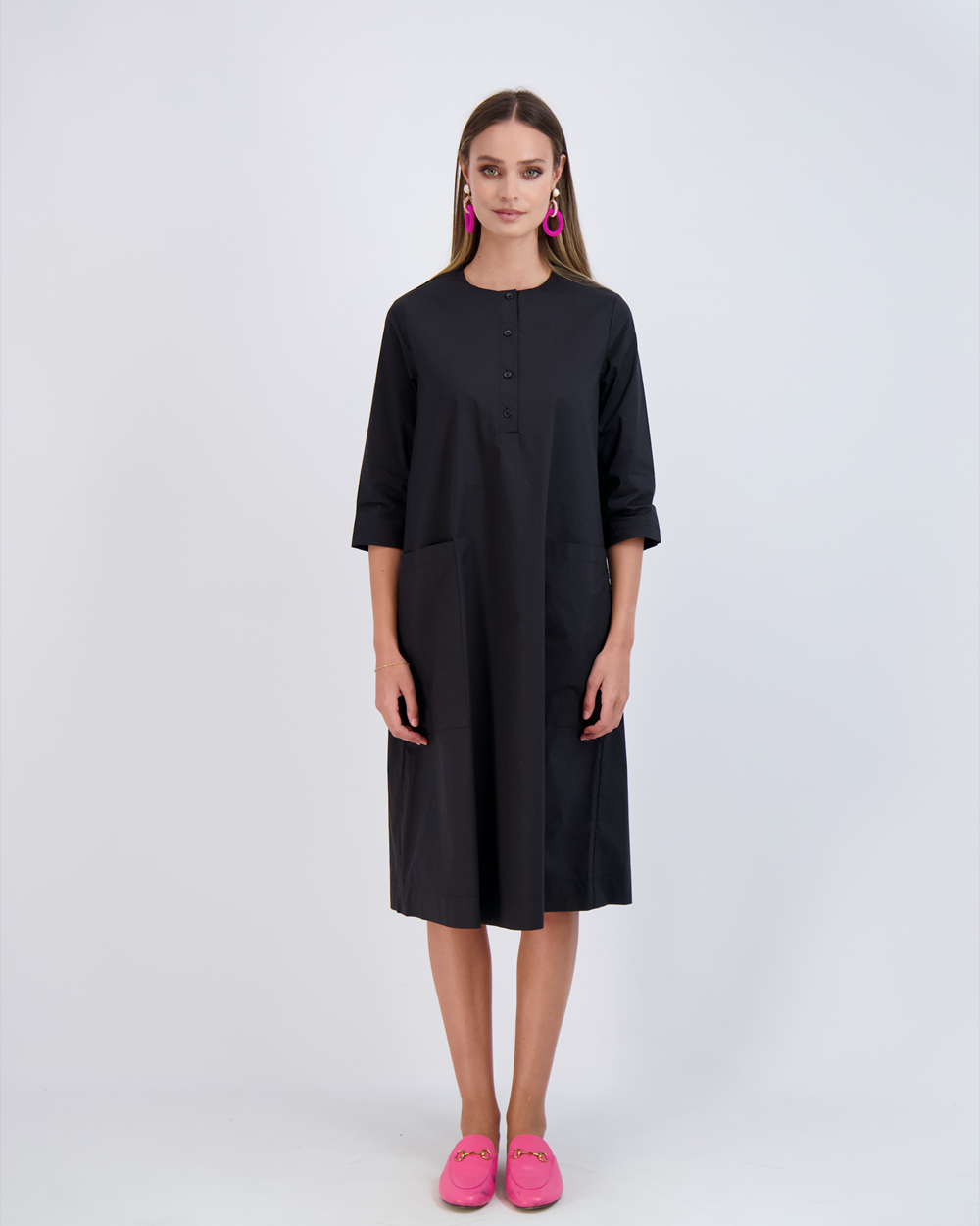 Shirt Dress With Pockets in - Ladies Dress photo