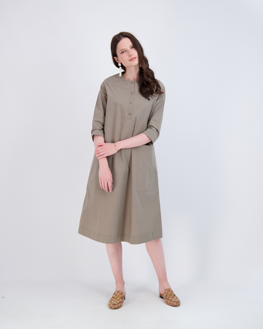 Shirt Dress With Pockets in - Ladies Dress photo