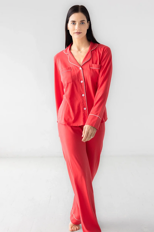 Classic Pajamas in Pima Cotton in Bittersweet White - PAJAMAS photo