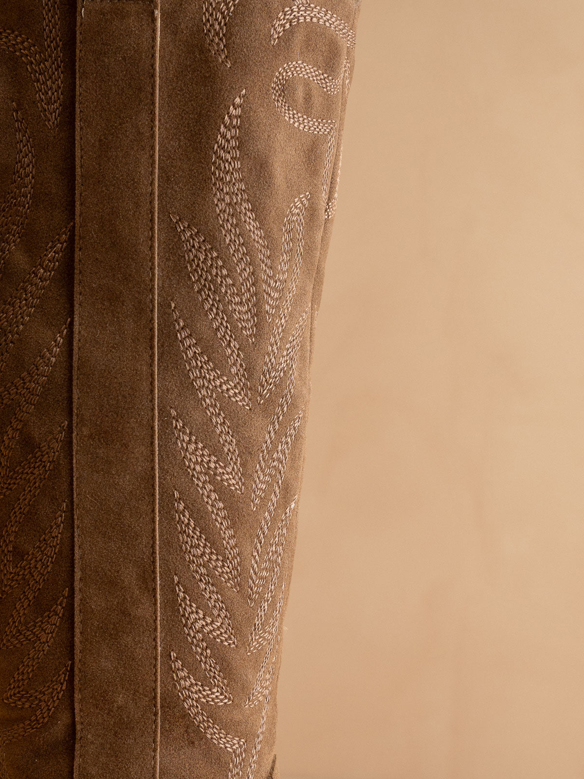 The Samara | Brown Embroidered Tall Cowgirl Boot in - BOOTS & BOOTIES photo