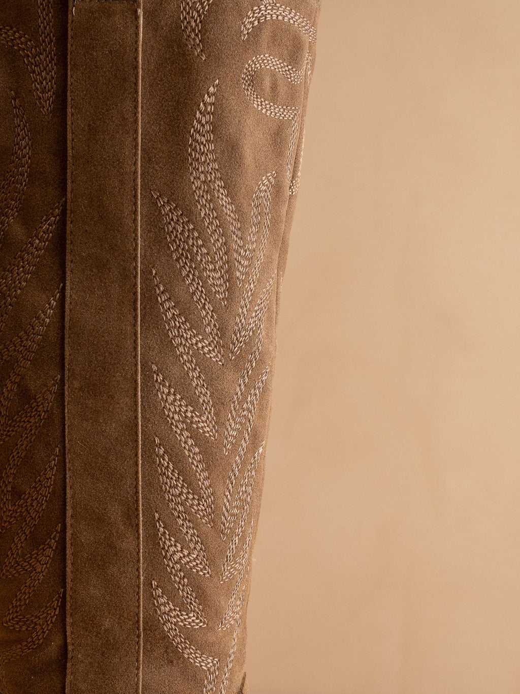 The Samara | Brown Embroidered Tall Cowgirl Boot in - BOOTS & BOOTIES photo