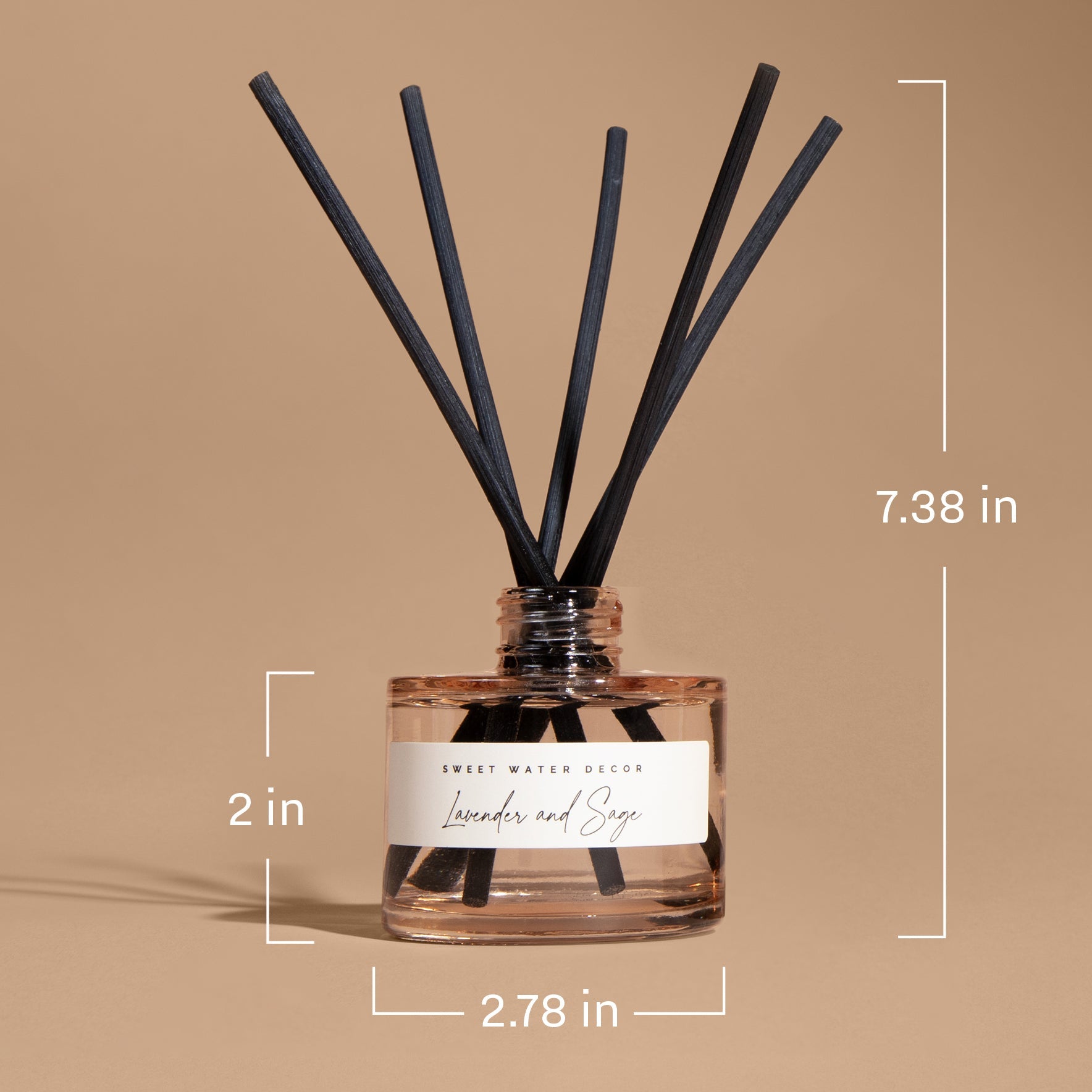 Salt and Sea Blue Tinted Glass Jar Reed Diffuser in - Reed Diffusers photo