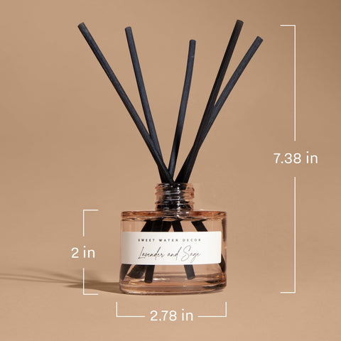 Spa Day Blue Tinted Glass Jar Reed Diffuser in - Reed Diffusers photo