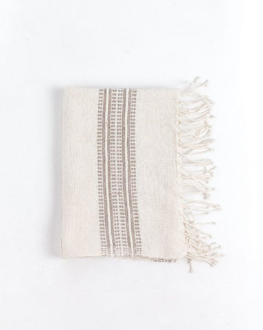 Aden Cotton Hand Towel in Natural with Stone - Kitchen Towels photo