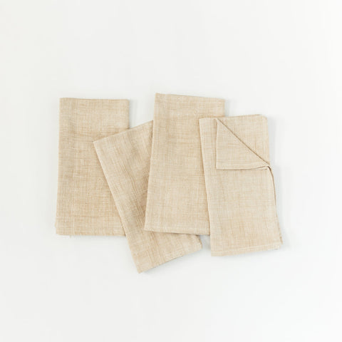 Petra Cotton Napkin in Beige Set of 4 - Cloth Napkins photo