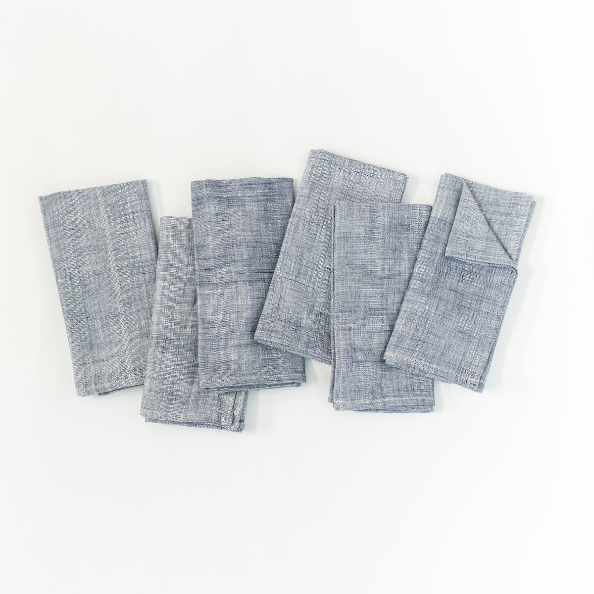 Petra Cotton Napkin in Navy Set of 6 - Cloth Napkins photo