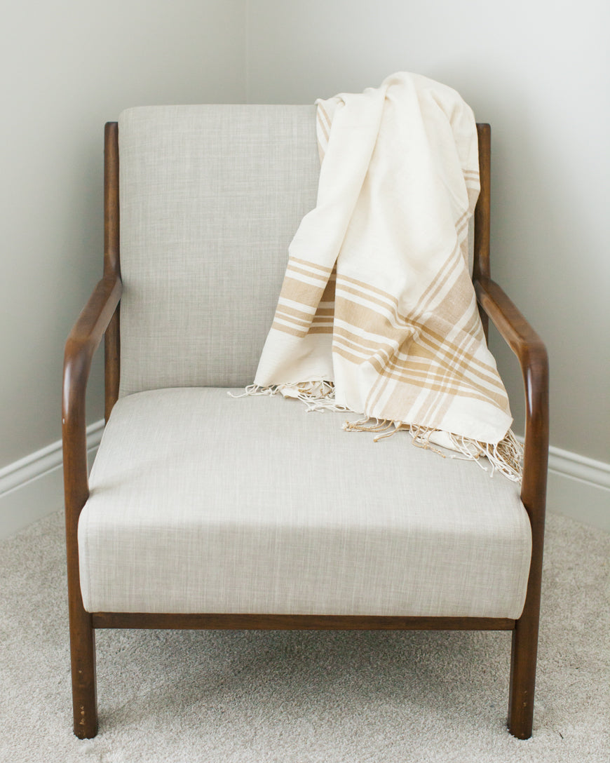 Cabin Hatch Cotton Throw Blanket in - Blankets photo