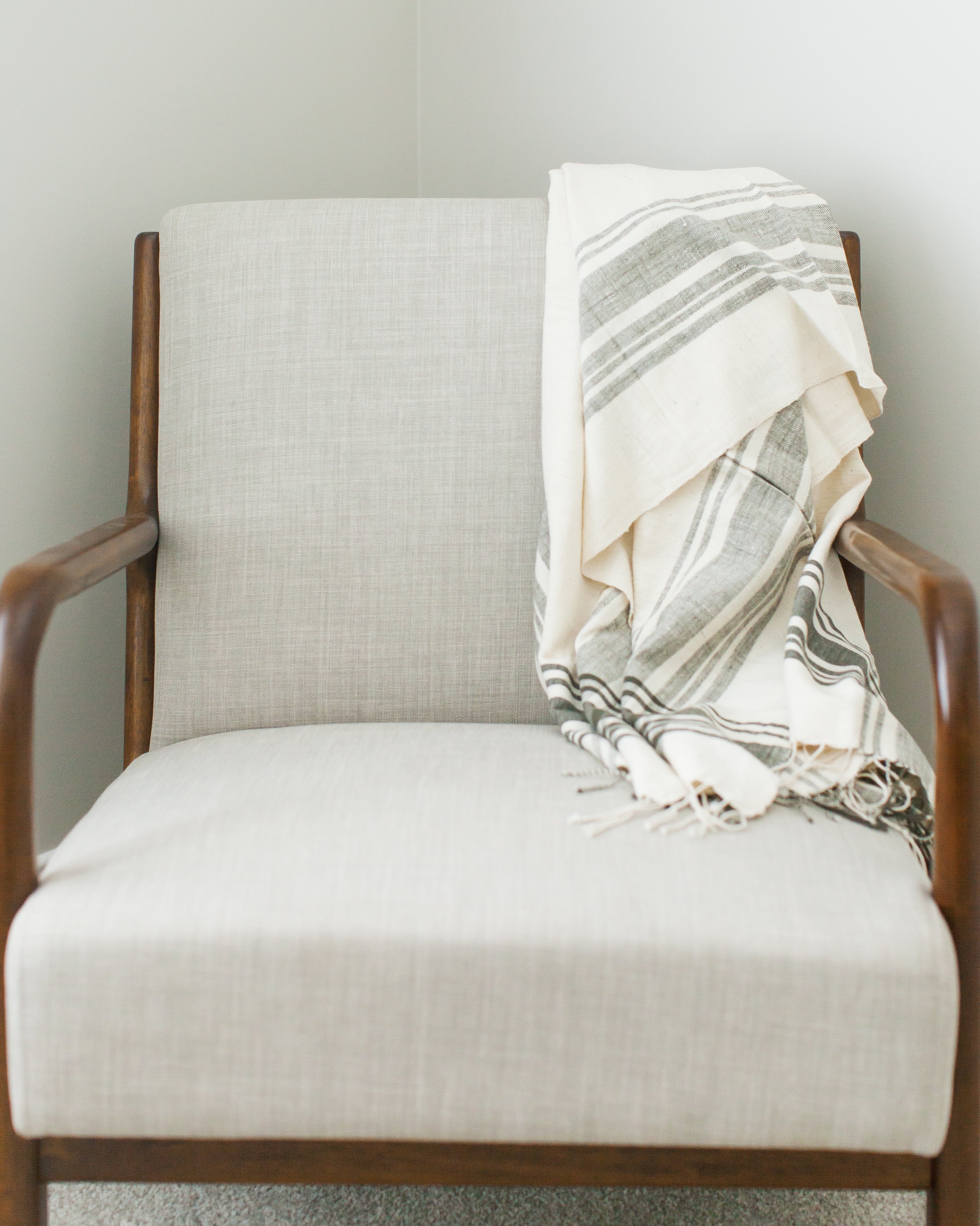 Cabin Hatch Cotton Throw Blanket in Grey - Blankets photo