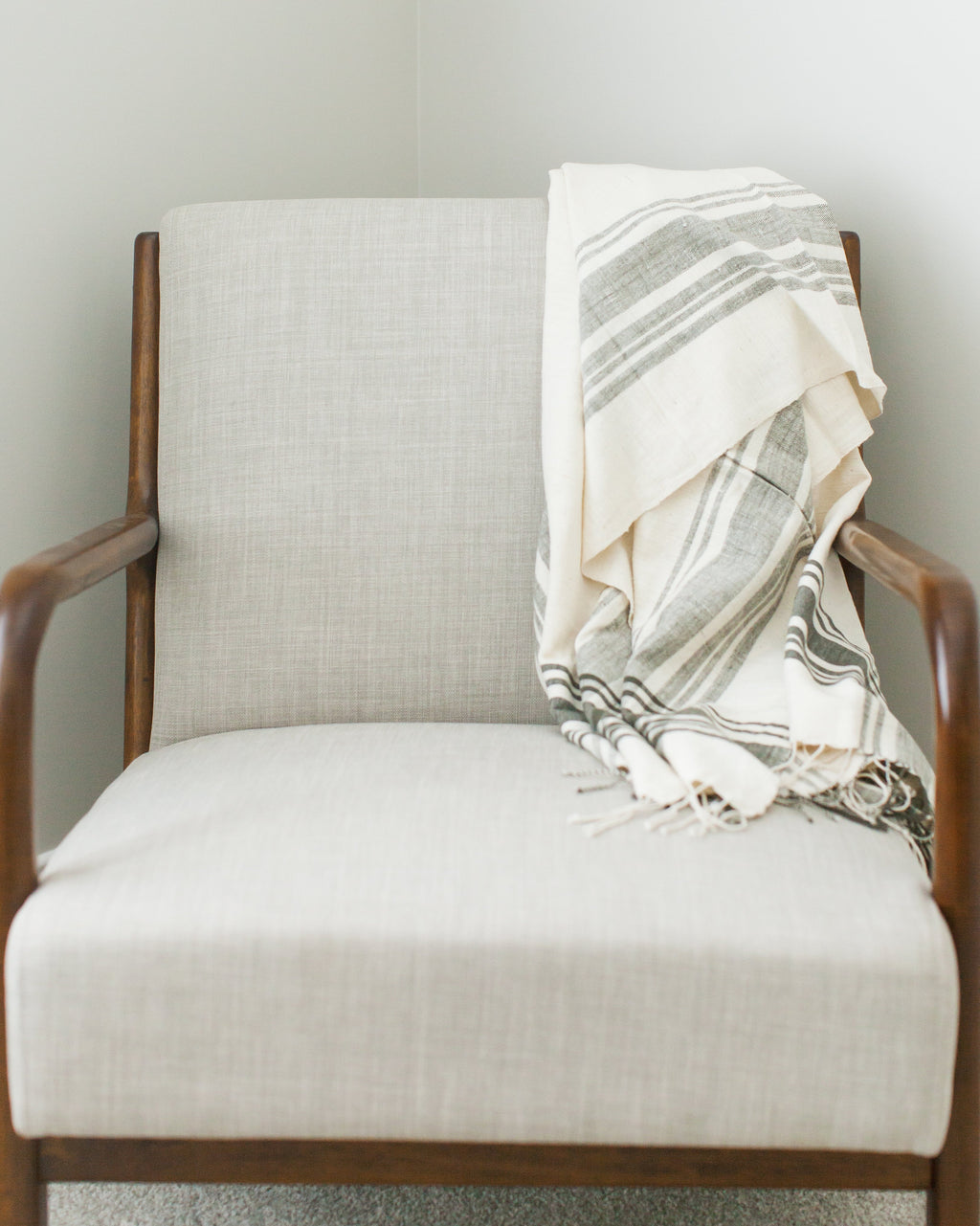 Cabin Hatch Cotton Throw Blanket in Grey - Blankets photo