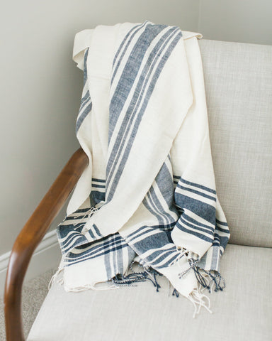 Cabin Hatch Cotton Throw Blanket in - Blankets photo